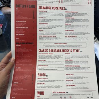 Nicky Rottens - Menu as of 05.14.24 - Sports Bars Near Me - Coronado, California