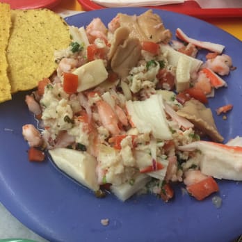 El 7 Mares Express - This is what they call their tostada mixta - Mexican Near Me - Downey, California El 7 Mares Express - This is what they call their tostada mixta - Mexican Near Me - Downey, California
