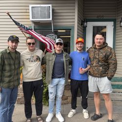 Pattie Wagon - My friends and I outside of the Pattie Wagon