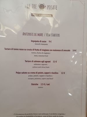 Menu photo 4 Le tre posate Florence, FI