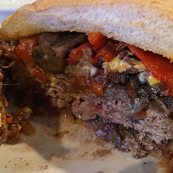 Rusty Duck - Cross section.  The Ultimate Burger. - American Near Me - Dexter, Iowa