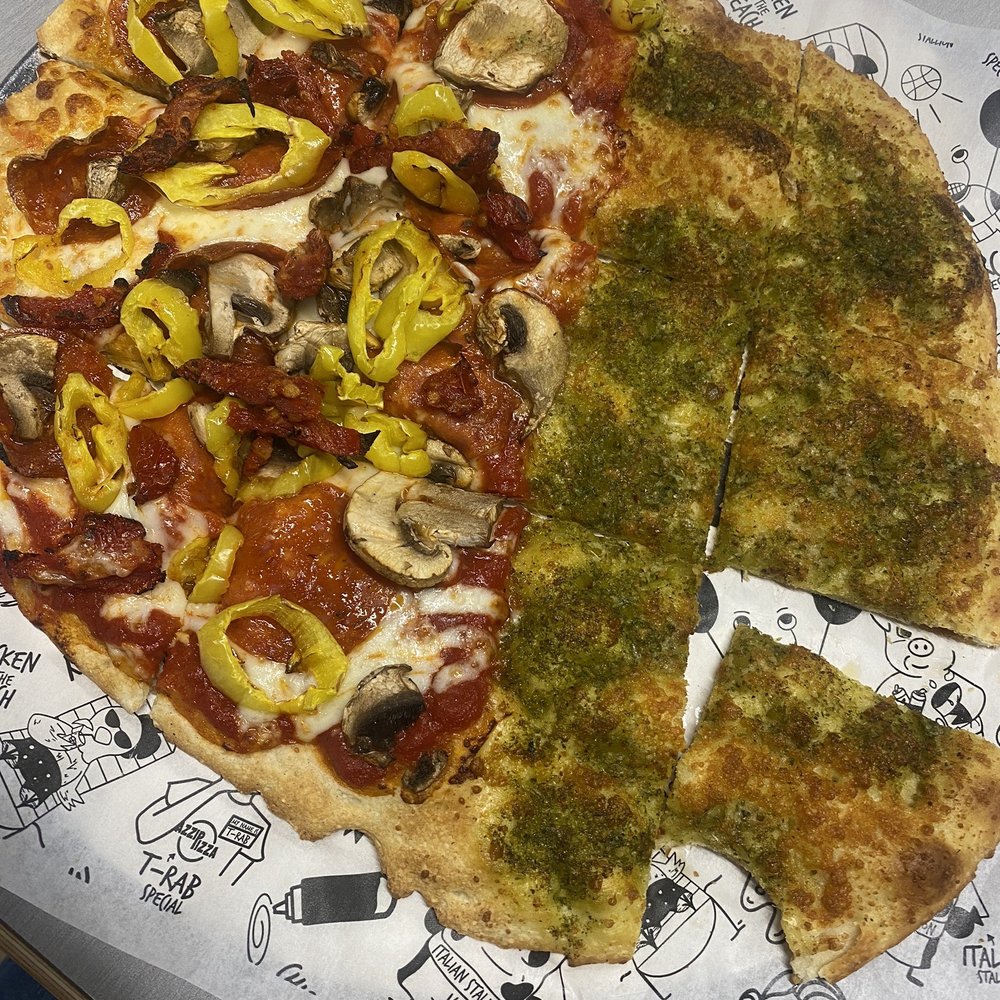Azzip Pizza - Half and half - Pizza Near Me - Indianapolis, Indiana Azzip Pizza - Half and half - Pizza Near Me - Indianapolis, Indiana