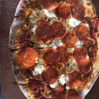 Mandola's Italian Kitchen - Pepperoni pizza with goat cheese - Italian Near Me - Cedar Park, Texas Mandola's Italian Kitchen - Pepperoni pizza with goat cheese - Italian Near Me - Cedar Park, Texas