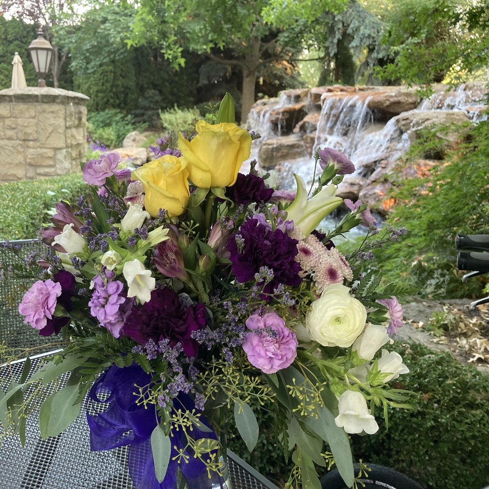 Flowers and waterfall! Flowers and waterfall!