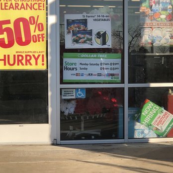 Dollar Tree - Store hours on their door - Discount Store Near Me - Cedar Park, Texas