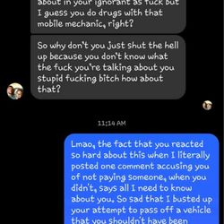 LawnzRus - This is Zach stowers showing his true character (to a female) might I add when getting called out over missing funds!!!