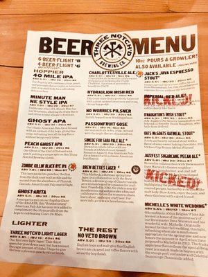 Menu photo 5 Three Notch'd Craft Kitchen & Brewery - Charlottesville Charlottesville, VA Menu photo 5 Three Notch'd Craft Kitchen & Brewery - Charlottesville Charlottesville, VA