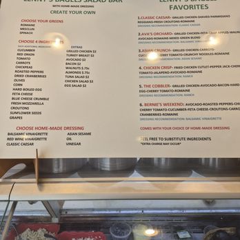 Lenny's Bagels - Breakfast and Salad menu items - Bagels Near Me - Pelham Manor, New York Lenny's Bagels - Breakfast and Salad menu items - Bagels Near Me - Pelham Manor, New York