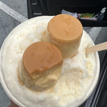 Ice Garden - Milk with mochi & flan - Desserts Near Me - Aiea, Hawaii