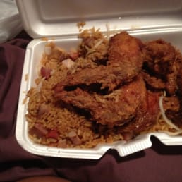 Chicken wings and pork fried rice. Chicken wings and pork fried rice.