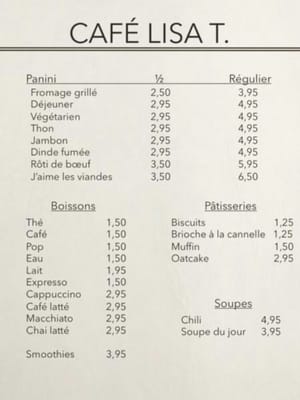Menu photo 1 Lisa T Café Church Point, NS Menu photo 1 Lisa T Café Church Point, NS