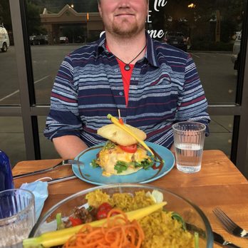 The Yellow Carrot - Southwest Burger and the Pork and coconut rice salad - Caterers Near Me - Durango, Colorado The Yellow Carrot - Southwest Burger and the Pork and coconut rice salad - Caterers Near Me - Durango, Colorado