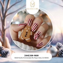 Glamicure - All I want for Christmas is perfect holiday nails! From candy canes to reindeer, let's get you ready for Santa. Book your festive set!