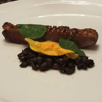 Mixtli - The Marsh: cured duck with chamomile honey and black beans. - Mexican Near Me - San Antonio, Texas Mixtli - The Marsh: cured duck with chamomile honey and black beans. - Mexican Near Me - San Antonio, Texas