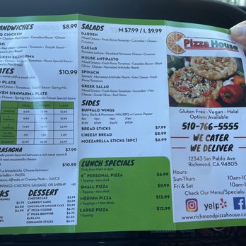 Richmond Pizza House - Menu - Pizza Near Me - Richmond, California Richmond Pizza House - Menu - Pizza Near Me - Richmond, California