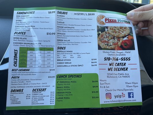 Menu photo 6 Richmond Pizza House Richmond, CA Menu photo 6 Richmond Pizza House Richmond, CA