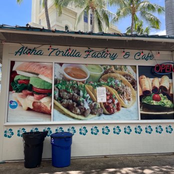 Aloha Tortilla Factory & Cafe - Restaurant and kitchen located in this shack. Out door seating in the mall. - Mexican Near Me - Honolulu, Hawaii Aloha Tortilla Factory & Cafe - Restaurant and kitchen located in this shack. Out door seating in the mall. - Mexican Near Me - Honolulu, Hawaii