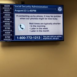 Social Security - The left side is your to report to window by ticket #