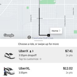 Uber - Showing no cars available