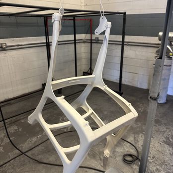 Eddie's Coats - 1950s chair refurbished - Powder Coating Near Me - Antioch, California Eddie's Coats - 1950s chair refurbished - Powder Coating Near Me - Antioch, California