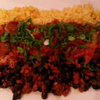 Miles Table - La ropa vieja: stewed skirt need with veggies, rice, and beans and ground meat - American Near Me - Philadelphia, Pennsylvania