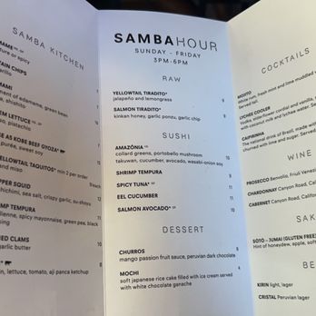 Sushisamba - happy hour menu - Asian Fusion Near Me - Las Vegas, Nevada Sushisamba - happy hour menu - Asian Fusion Near Me - Las Vegas, Nevada