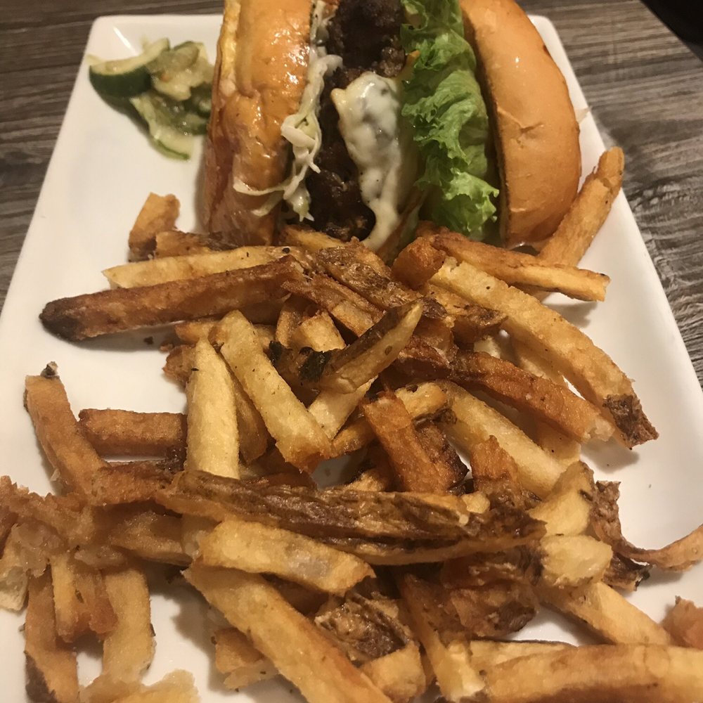 Penn Brewery - The Deutschtahn Burger* (half) - Breweries Near Me - Pittsburgh, Pennsylvania