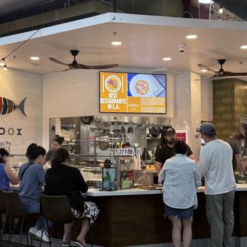 Holbox - Bar seating and ordering area. - Latin American Near Me - Los Angeles, California