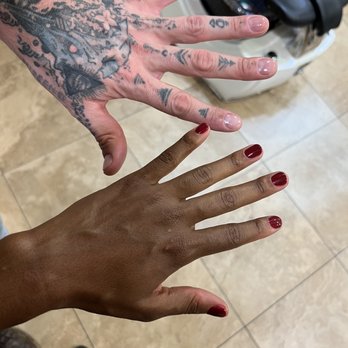 GG Salon - Gel manicure and a regular manicure with shined/buffed nails - Nail Salons Near Me - Sacramento, California GG Salon - Gel manicure and a regular manicure with shined/buffed nails - Nail Salons Near Me - Sacramento, California