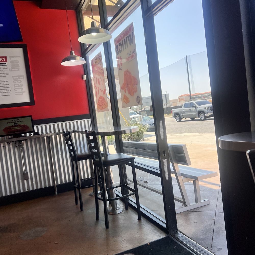 Nice inside seating with a street view