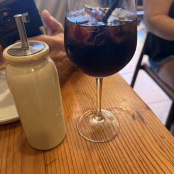 Roma Antica - Coke in wine glass - Pizza Near Me - San Francisco, California Roma Antica - Coke in wine glass - Pizza Near Me - San Francisco, California