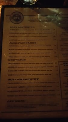 Menu photo 8 Rye Baltimore, MD