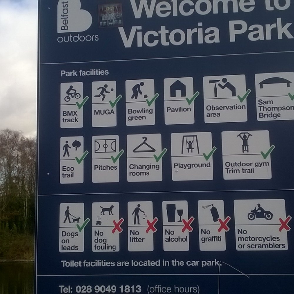 Victoria Park - The info board - Parks Near Me - Belfast, BFS