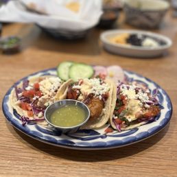 1. Camaron Asado Taco, 2.Camaron taco 3. Fried Pescado Taco (Any three for $15)