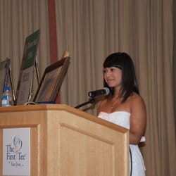 First Tee - Silicon Valley - Class participant receiving The 2011 Joyce Taylor Eagle Award.