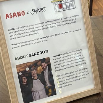 Asano - about the cafe - Cafes Near Me - New York, New York