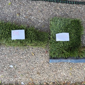 Ruff n Tuff Turf - Comparison of old turf vs new Ruff N Tuff turf. - Artificial Turf Near Me - Irvine, California