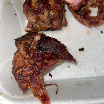 Hudson’s Hickory House - Over cooked ribs - Barbeque Near Me - Douglasville, Georgia