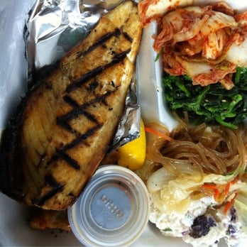 Mama Woo's BBQ - Grilled Saba plate! - Korean Near Me - Honolulu, Hawaii Mama Woo's BBQ - Grilled Saba plate! - Korean Near Me - Honolulu, Hawaii