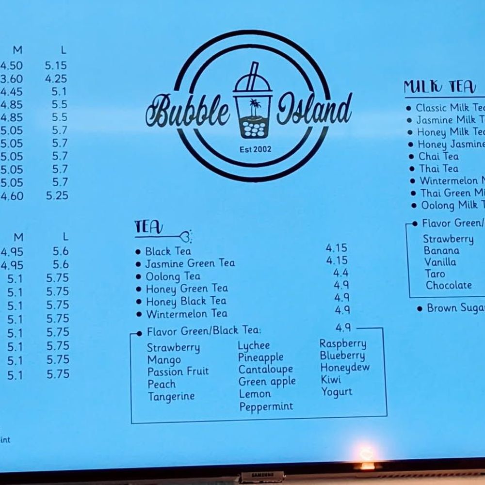 Bubble Island - Menu - Coffee & Tea Near Me - Houston, Texas Bubble Island - Menu - Coffee & Tea Near Me - Houston, Texas
