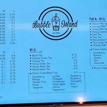 Bubble Island - Menu - Coffee & Tea Near Me - Houston, Texas Bubble Island - Menu - Coffee & Tea Near Me - Houston, Texas