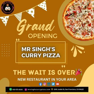 Mr Singh's Curry Pizza by null