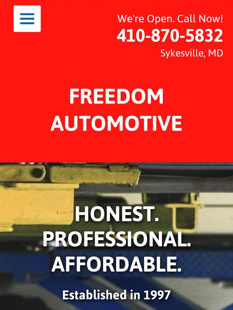 FREEDOM AUTOMOTIVE Updated September 2024 6710 Sykesville Rd, Sykesville, Maryland Auto