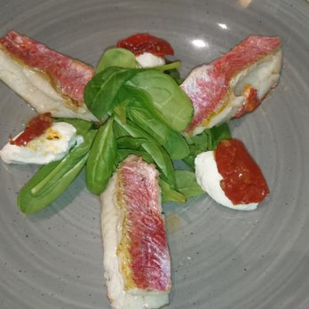Sofia - Seared red mullet with ricotta cheese and confit cherry tomatoes. - Italian Near Me - Rome, RM