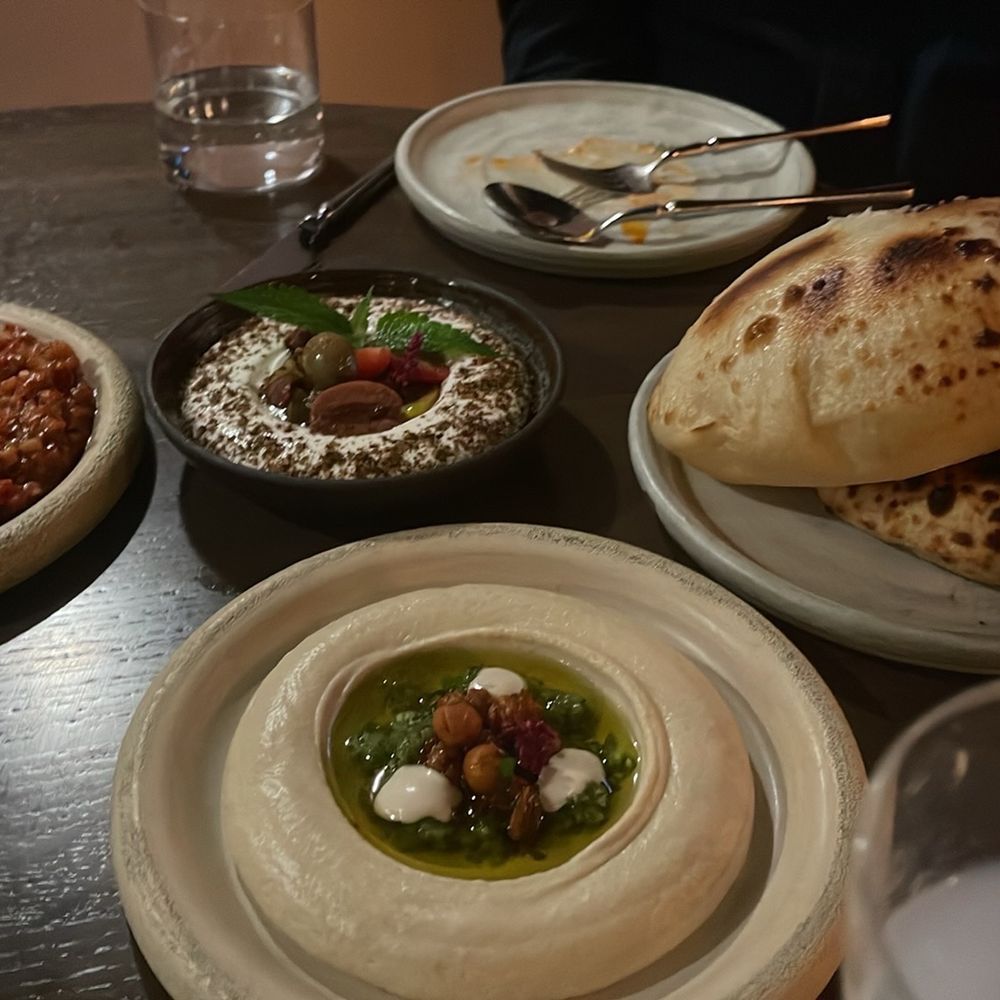 Beity - West Loop - Sourdough pita, hummus, Mohamed's, smoked labne. - Lebanese Near Me - Chicago, Illinois Beity - West Loop - Sourdough pita, hummus, Mohamed's, smoked labne. - Lebanese Near Me - Chicago, Illinois