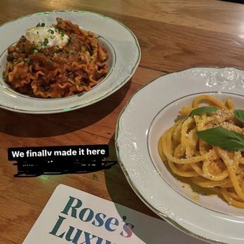 Rose's Luxury - "Lasagna" pasta and Tomato Bucatini - New American Near Me - Washington, DC, District of Columbia Rose's Luxury - "Lasagna" pasta and Tomato Bucatini - New American Near Me - Washington, DC, District of Columbia