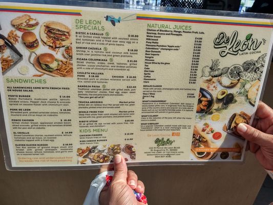 Menu photo 1 De Leon Cocina St Augustine, FL