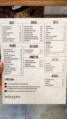 Menu photo 1 Modern Bread and Bagel New York, NY Menu photo 1 Modern Bread and Bagel New York, NY