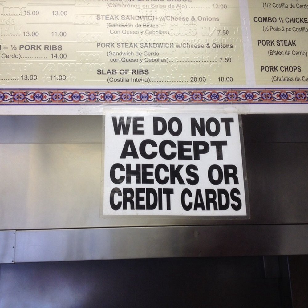 Cash only