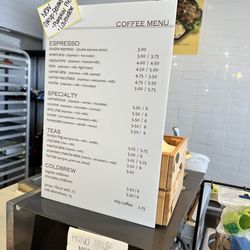 Twinkle Donuts - Drink menu